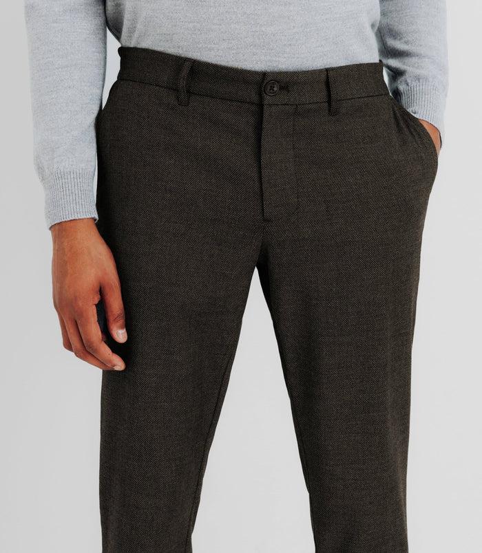 Izac Pantalon Chino Armuré Gris