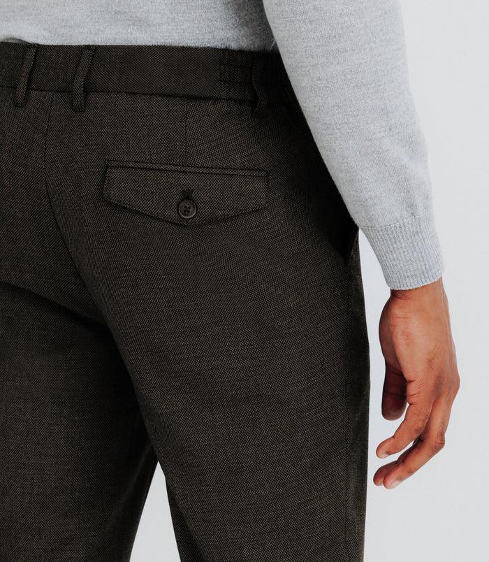 Izac Pantalon Chino Armuré Gris