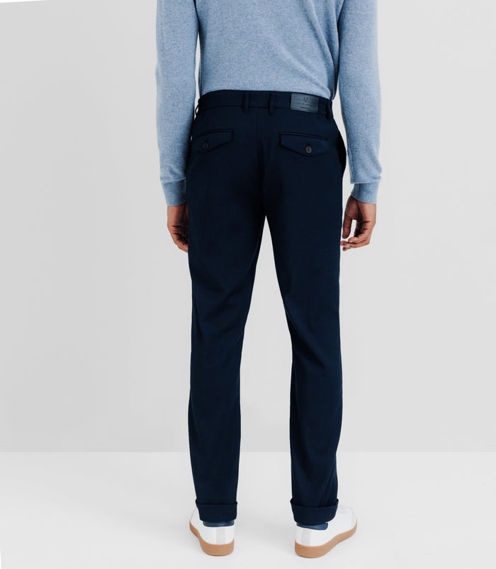 Izac Pantalon Chino Armuré Marine