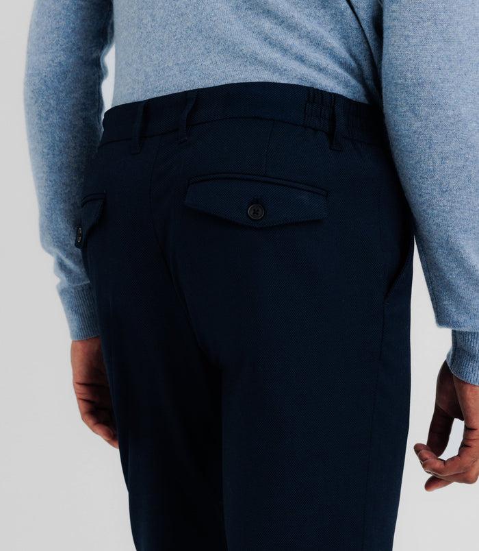 Izac Pantalon Chino Armuré Marine