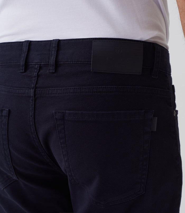 Izac Pantalon Chino Armuré Marine "Moca"