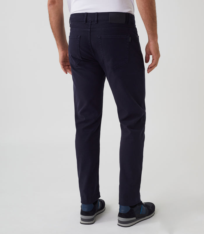 Izac Pantalon Chino Armuré Marine "Moca"