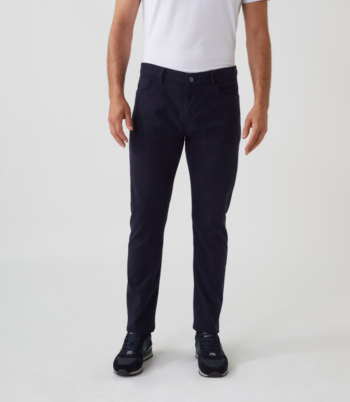 izac Pantalon chino armuré marine "Moca"