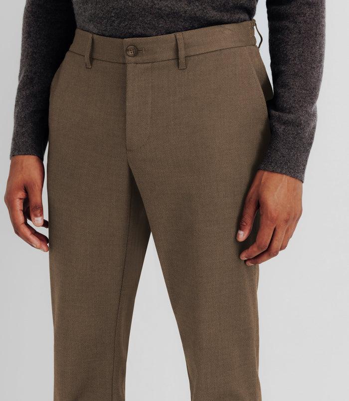 Izac Pantalon Chino Armuré Taupe