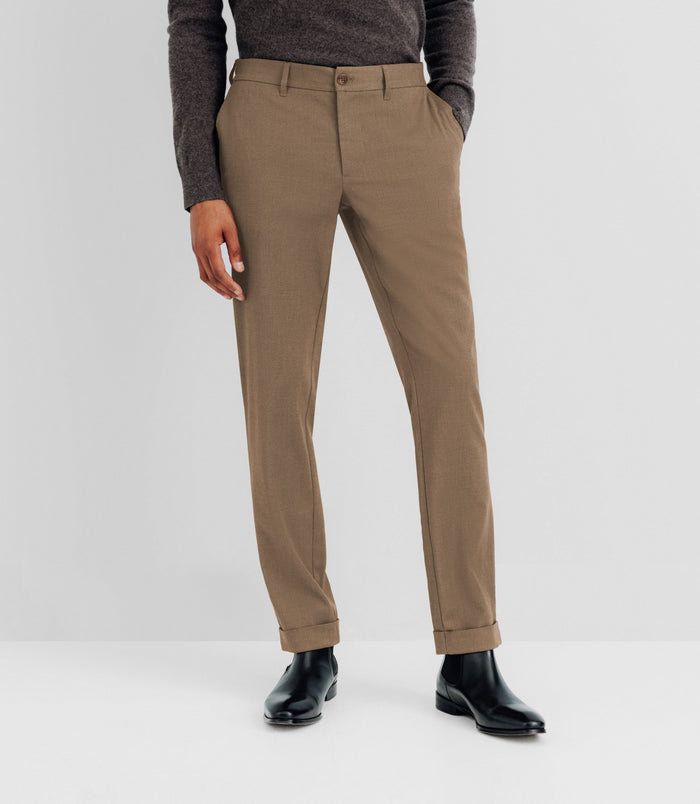 izac Pantalon chino armuré taupe