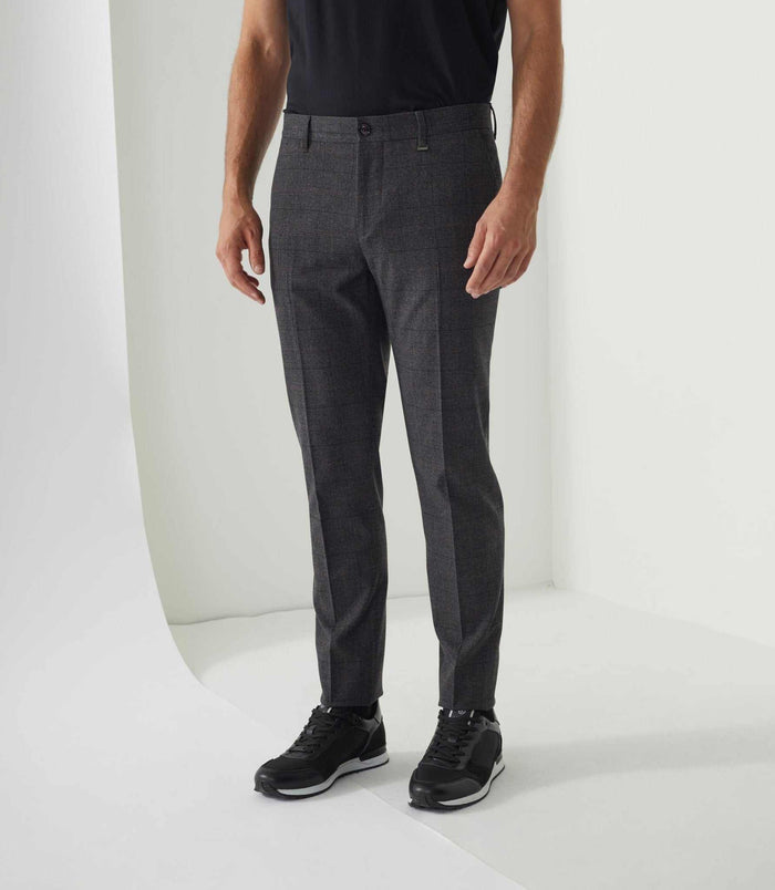 izac Pantalon chino aspect laine gris foncé "Milice"