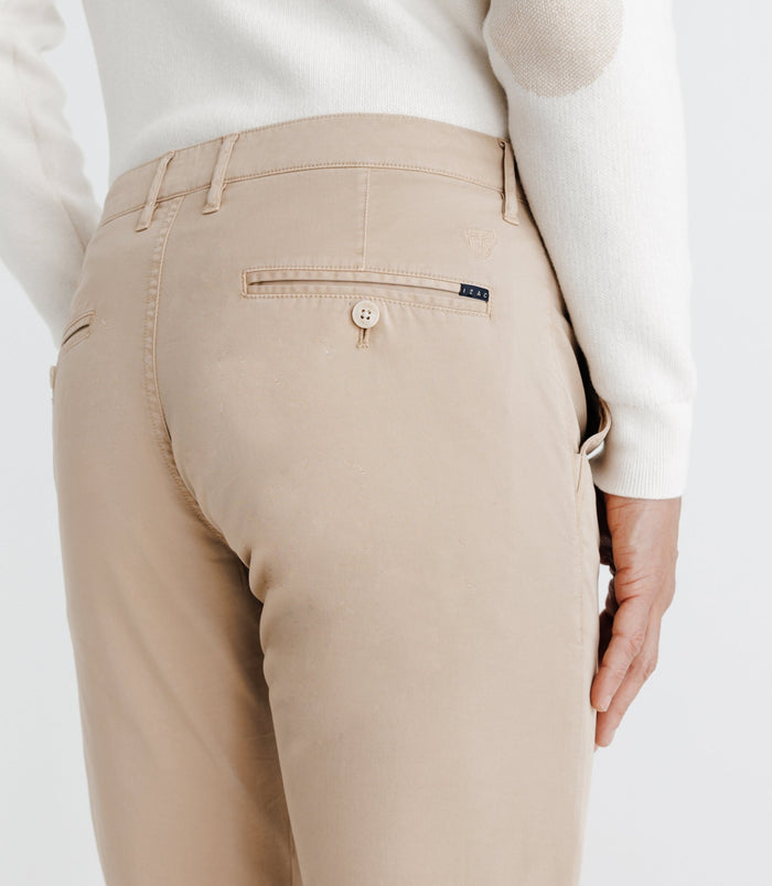 Izac Pantalon Chino Beige Foncé