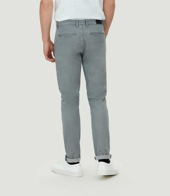Izac Pantalon Chino Coloris Gris Clair "Cascade"
