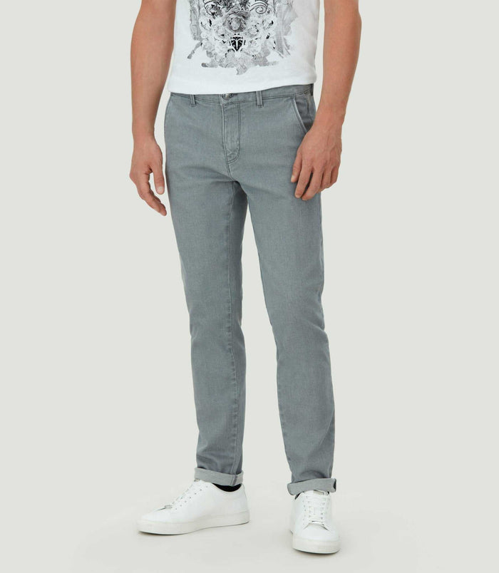 izac Pantalon chino coloris gris clair "Cascade"
