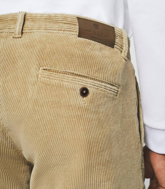 Izac Pantalon Chino Effet Velours Beige VELOUTE