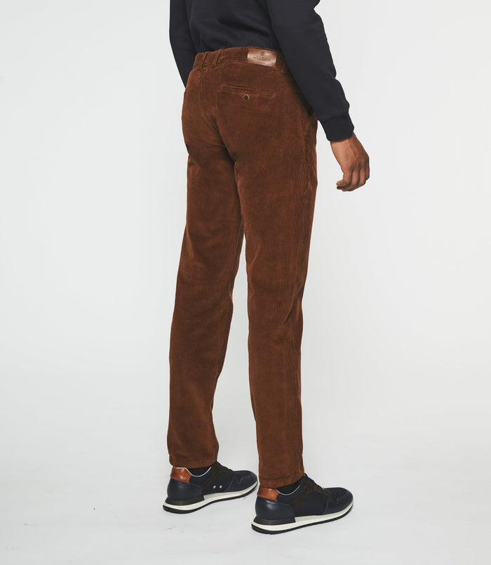 Izac Pantalon Chino Effet Velours Brique VELOUTE