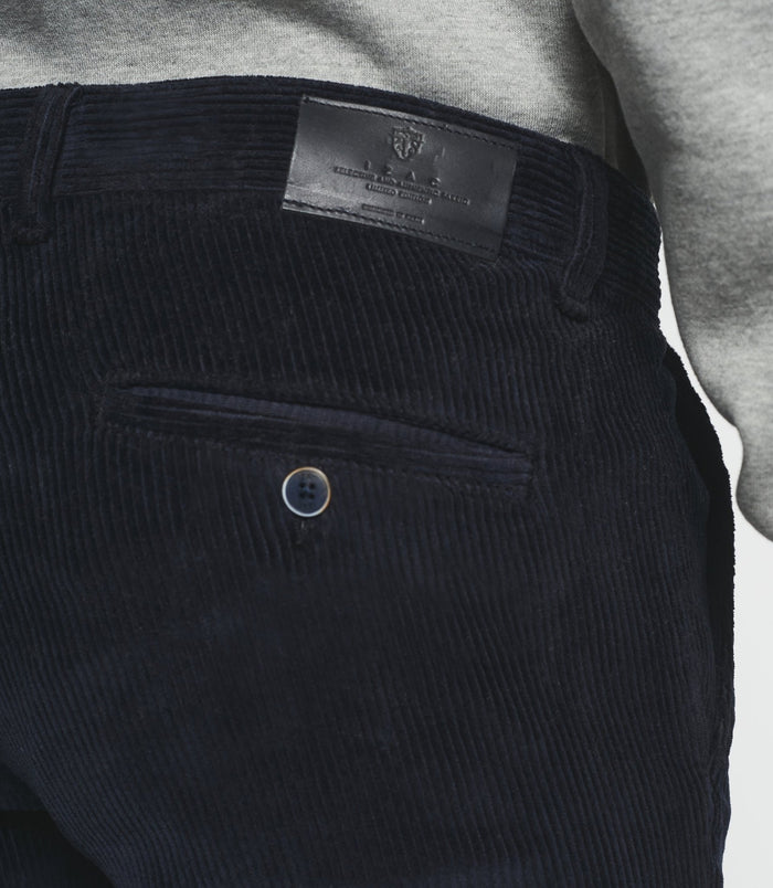 Izac Pantalon Chino Effet Velours Marine VELOUTE