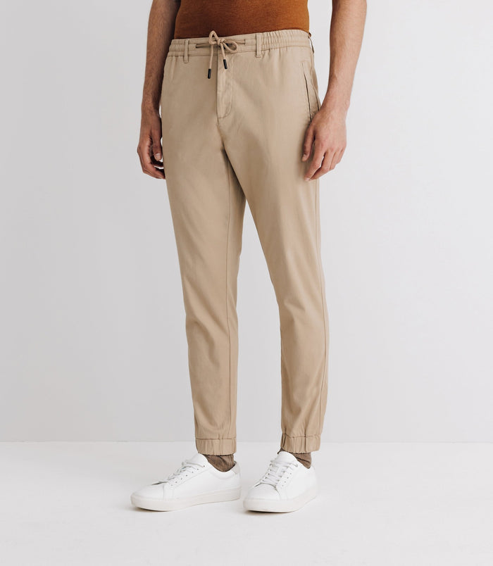 izac Pantalon chino élastique beige