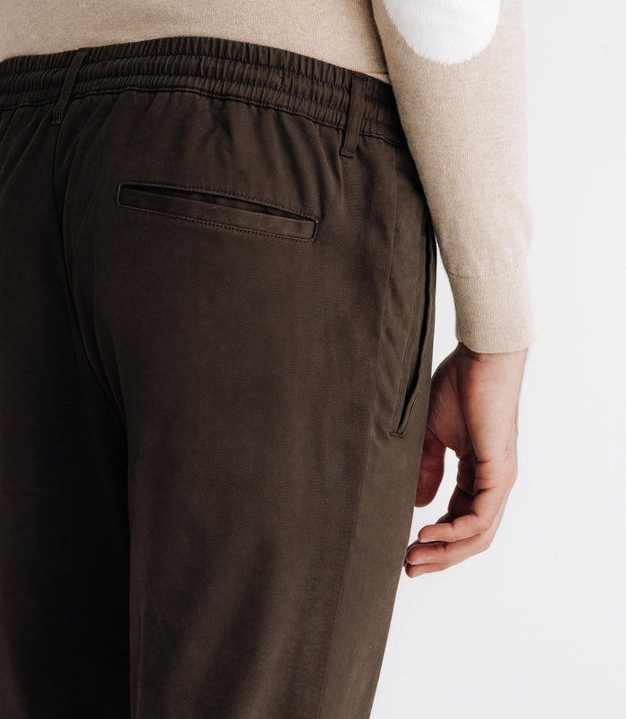 Izac Pantalon Chino élastique Kaki