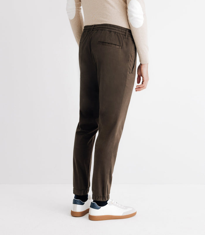 Izac Pantalon Chino élastique Kaki