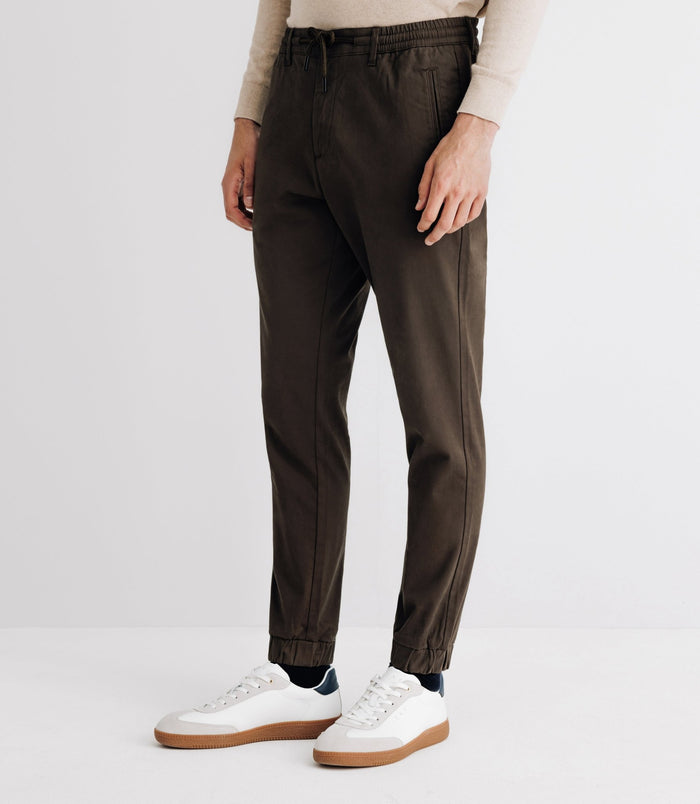 izac Pantalon chino élastique kaki