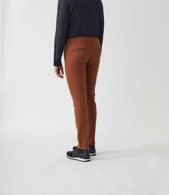 Izac Pantalon Chino Rouille "Macadamia"