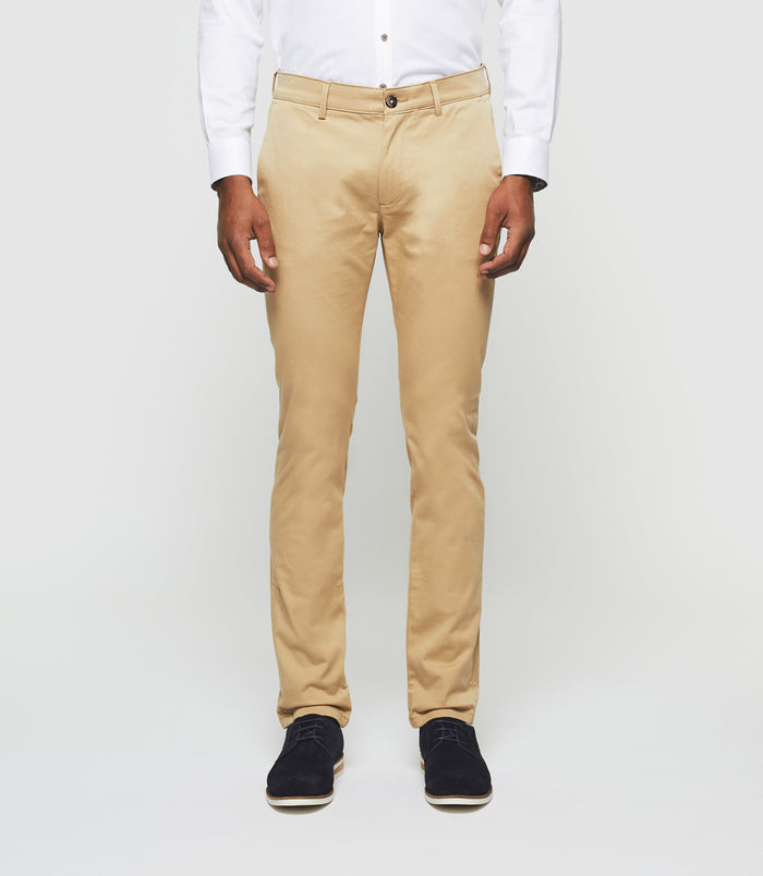 izac Pantalon chino satin beige PANAMAOUT