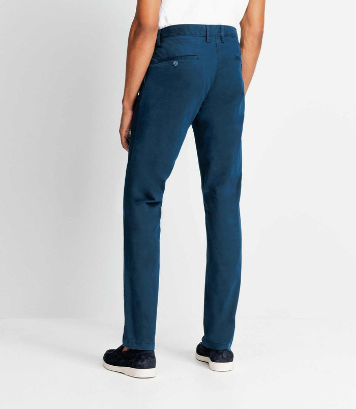 Izac Pantalon Chino Satin Marine