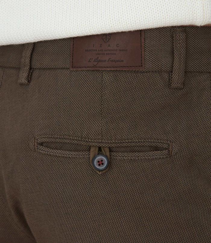 Izac Pantalon Chino Slim Beige Foncé "Cobra"