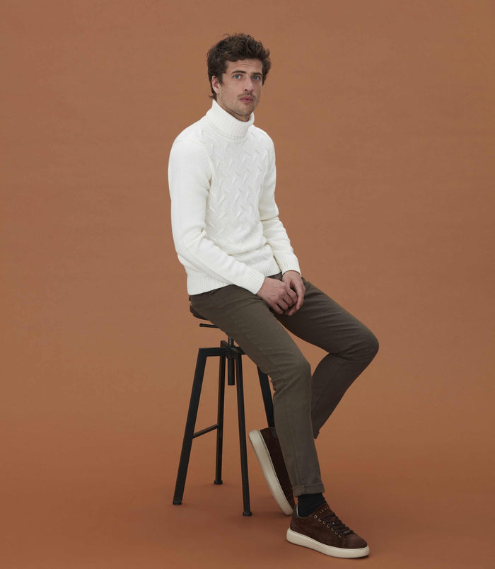 izac Pantalon chino slim beige foncé "Cobra"