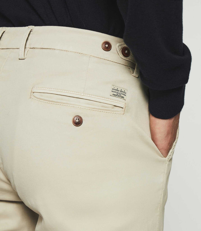 Izac Pantalon Chino Slim Beige Mastic PABLO