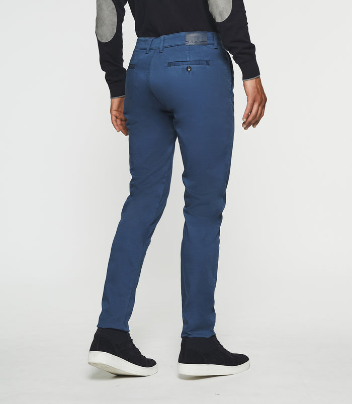 Izac Pantalon Chino Slim Bleu VANAMA