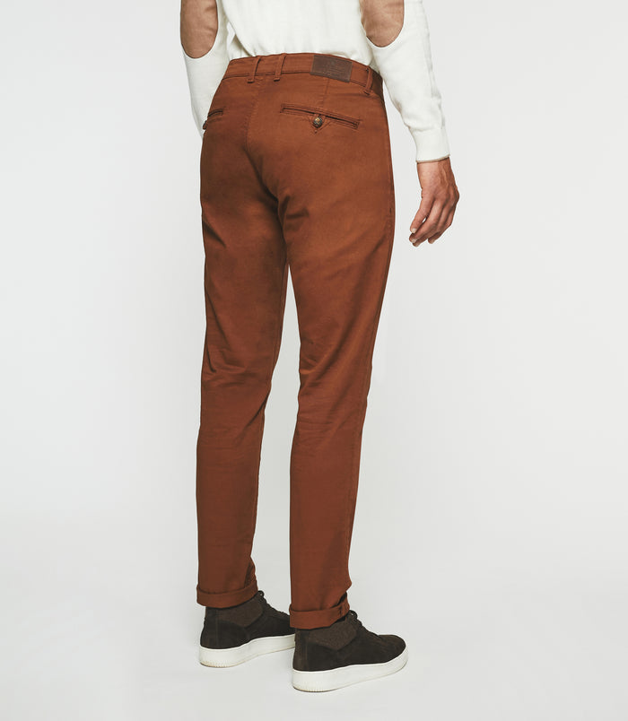 Izac Pantalon Chino Slim Brique VALOR