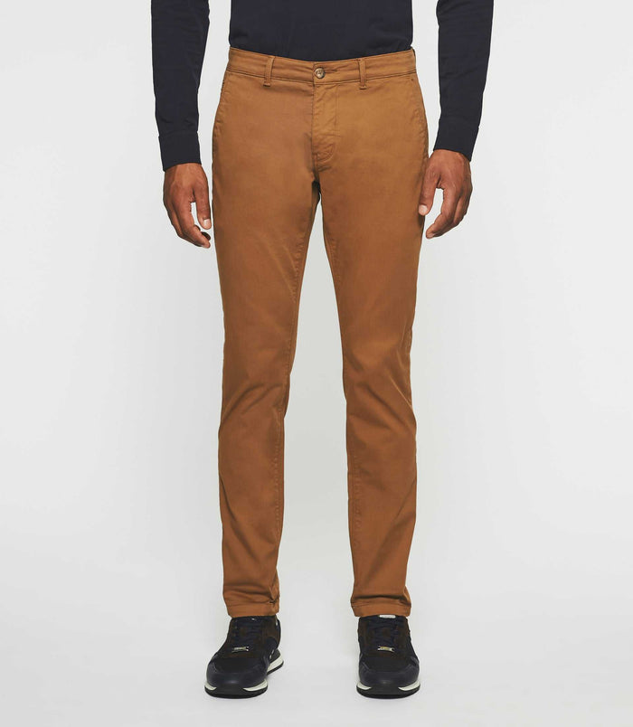 izac Pantalon chino slim camel VALOR