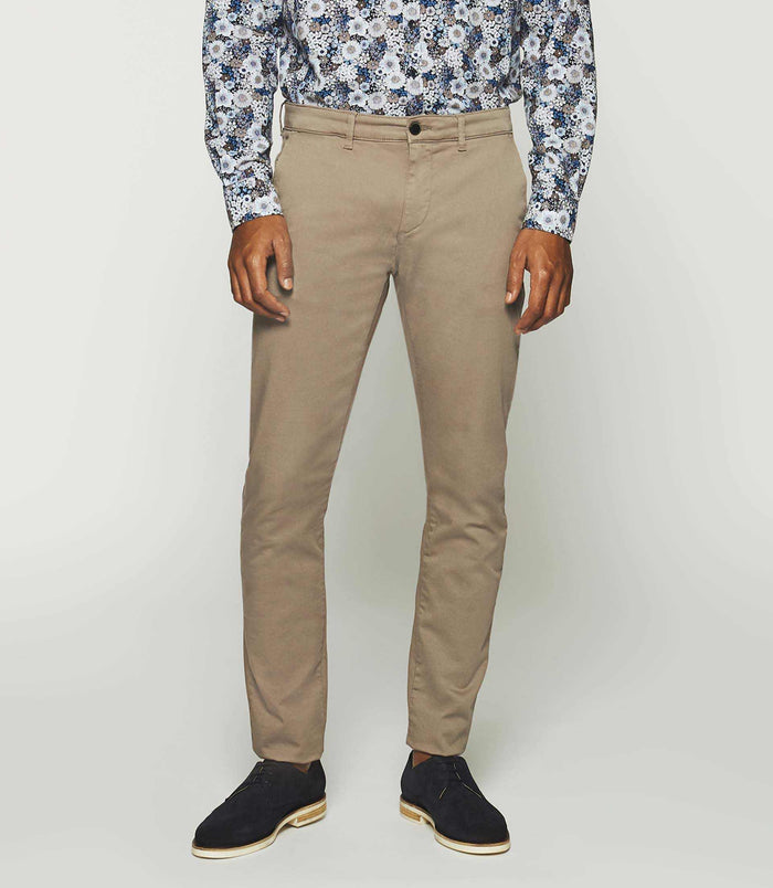 izac Pantalon chino slim gris