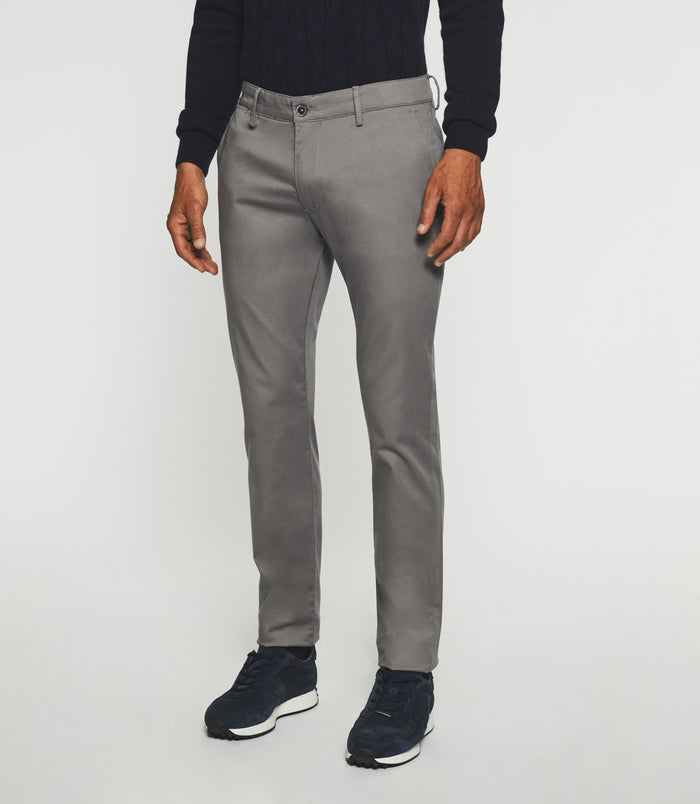 izac Pantalon chino slim gris moyen VANAMA