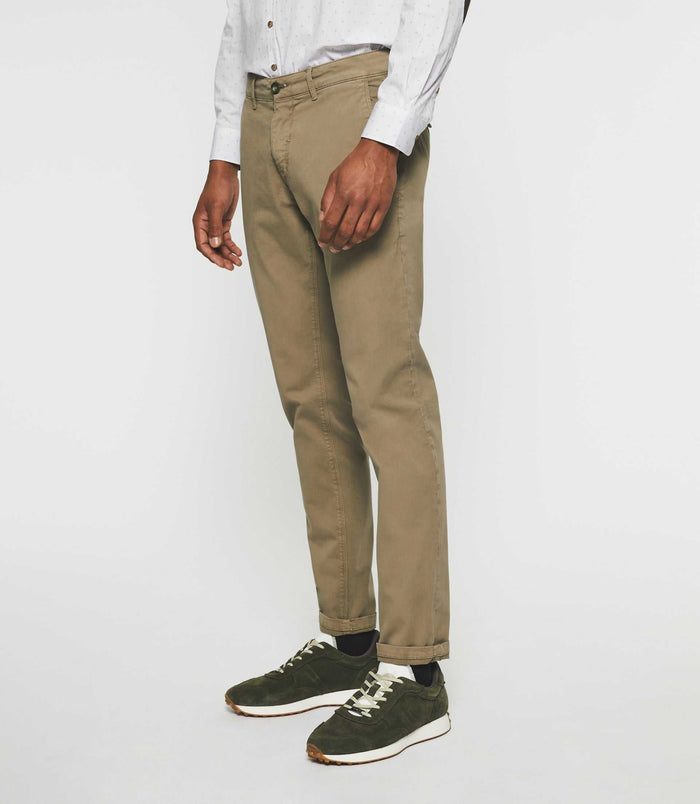 izac Pantalon chino slim kaki clair VALOR