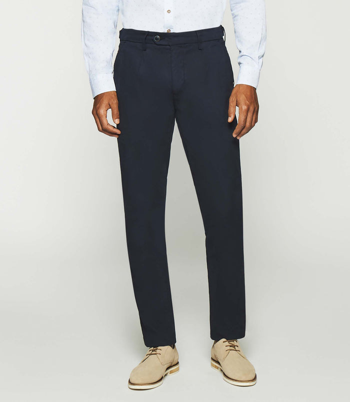 izac Pantalon chino slim marine PABLO
