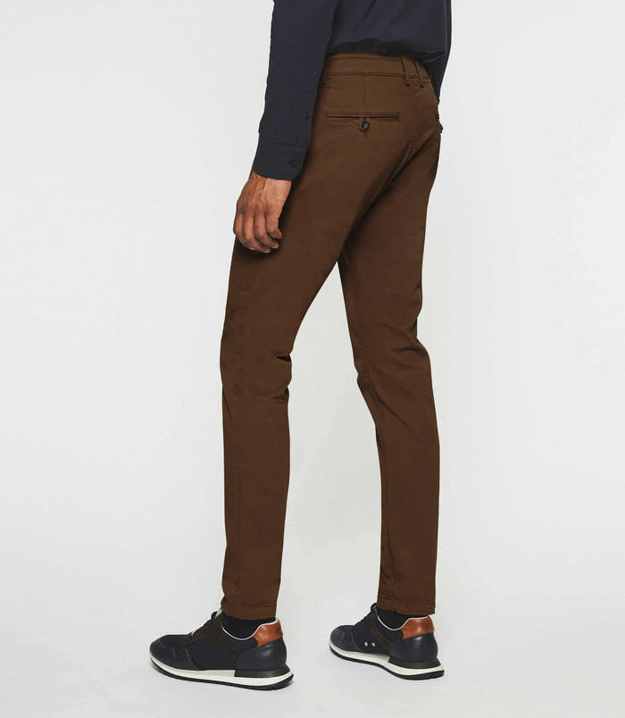 Izac Pantalon Chino Slim Marron VALOR