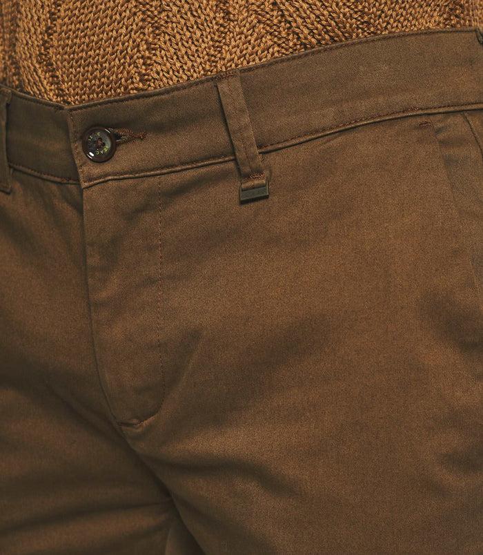 Izac Pantalon Chino Slim Marron VANAMA