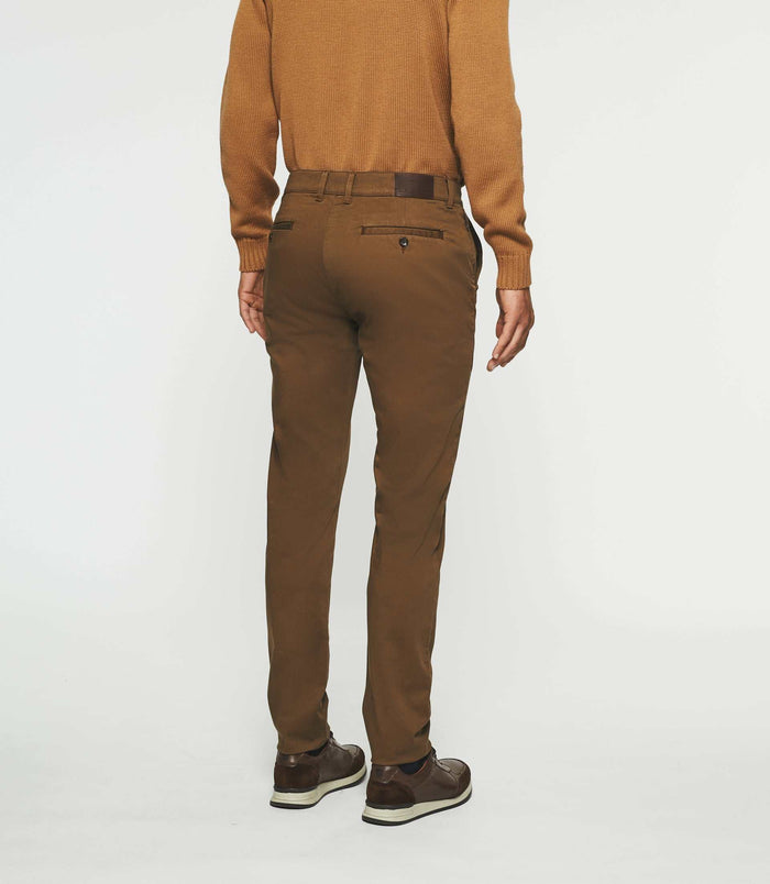 Izac Pantalon Chino Slim Marron VANAMA