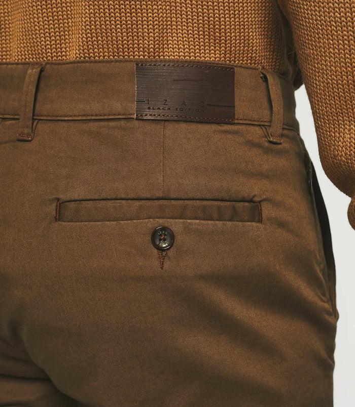 Izac Pantalon Chino Slim Marron VANAMA