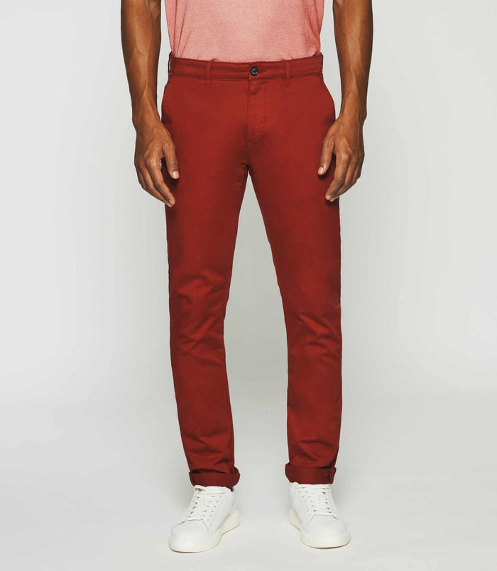 izac Pantalon chino slim rouge PANAMA