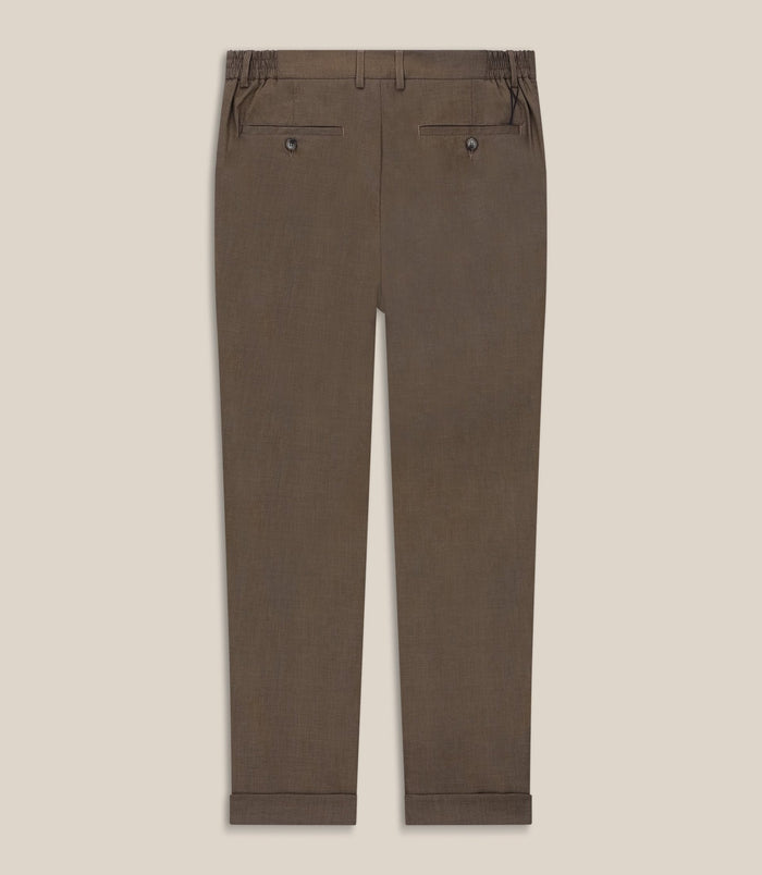 Izac Pantalon Chino Taille Elastique Camel