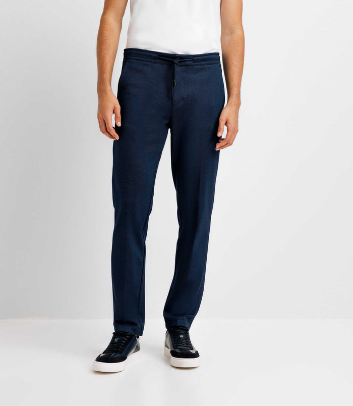 izac Pantalon chino taille élastique marine