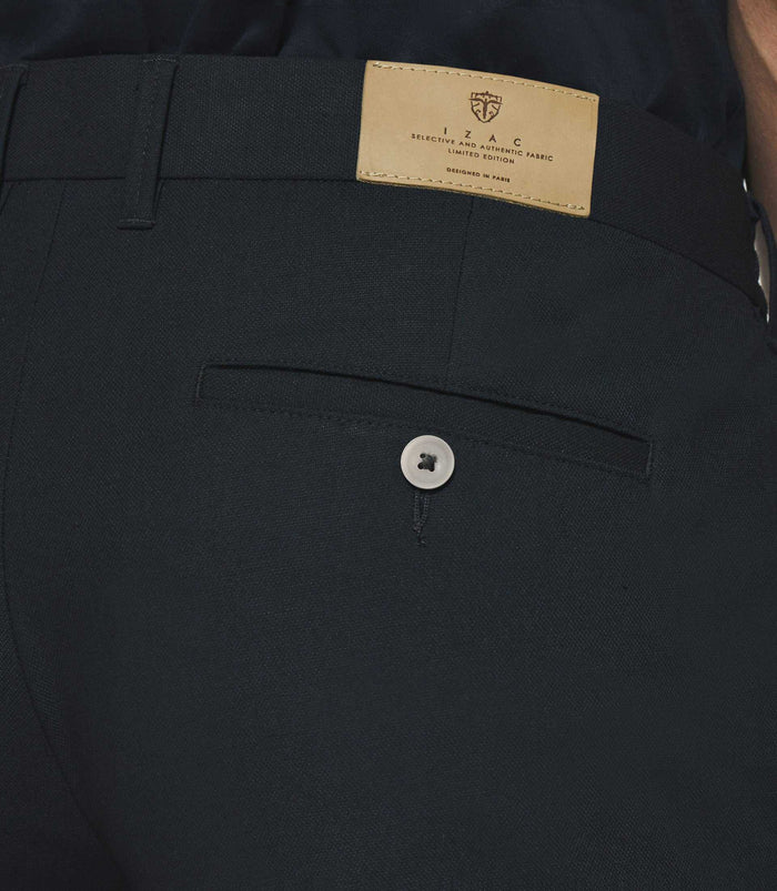 Izac Pantalon Chino Taille élastique Marine