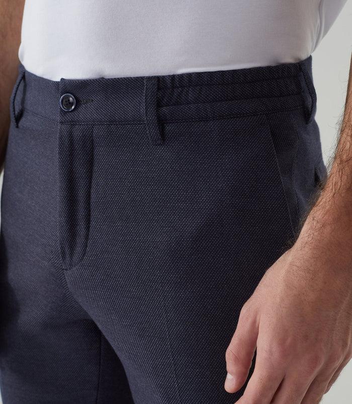 Izac Pantalon Chino Taille élastique Marine "Millau"