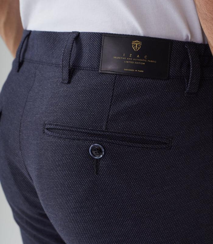 Izac Pantalon Chino Taille élastique Marine "Millau"