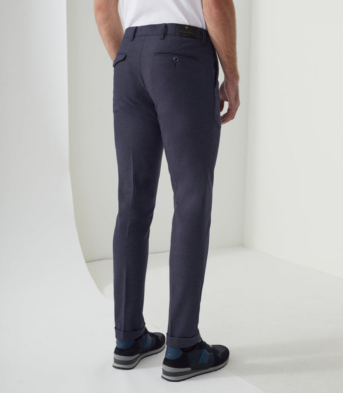 Izac Pantalon Chino Taille élastique Marine "Millau"