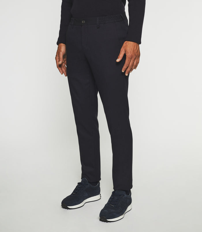 izac Pantalon chino taille élastique marine VAMBO