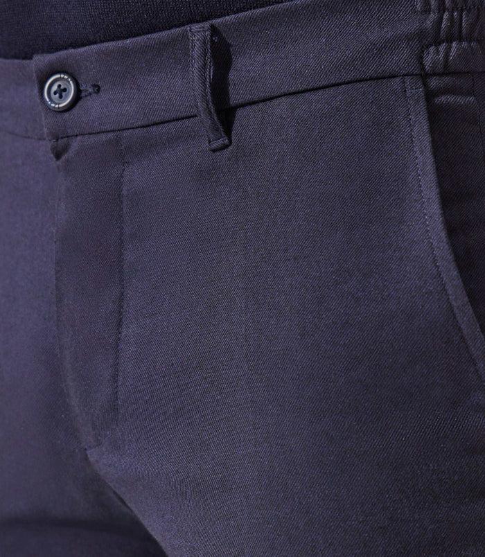 Izac Pantalon Chino Taille élastique Marine VTWILL