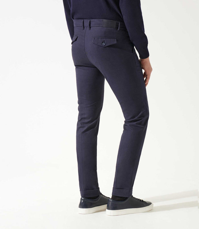 Izac Pantalon Chino Taille élastique Marine VTWILL