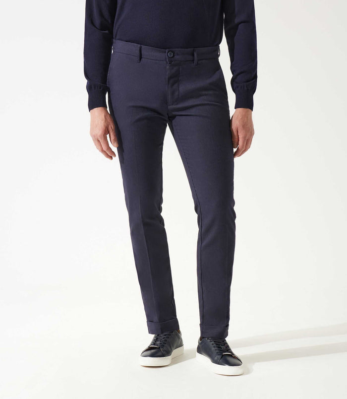 izac Pantalon chino taille élastique marine VTWILL