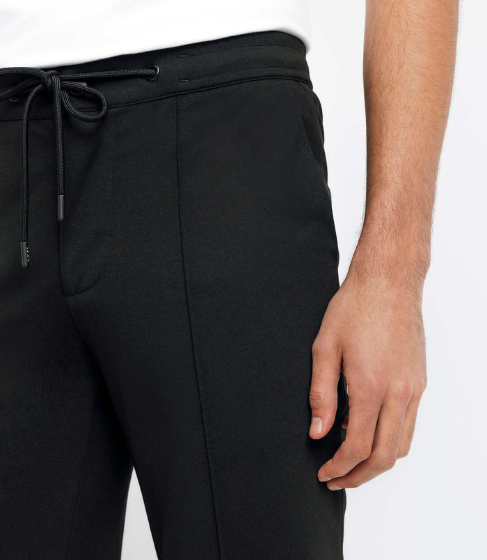 Izac Pantalon Chino Taille élastique Noir