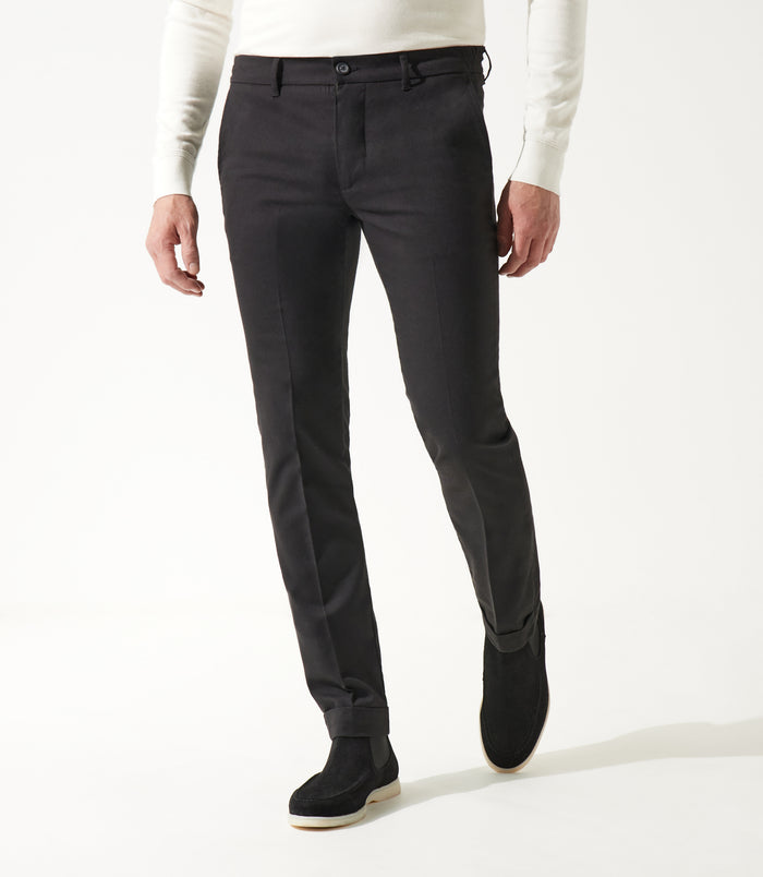 izac Pantalon chino taille élastique noir VTWILL